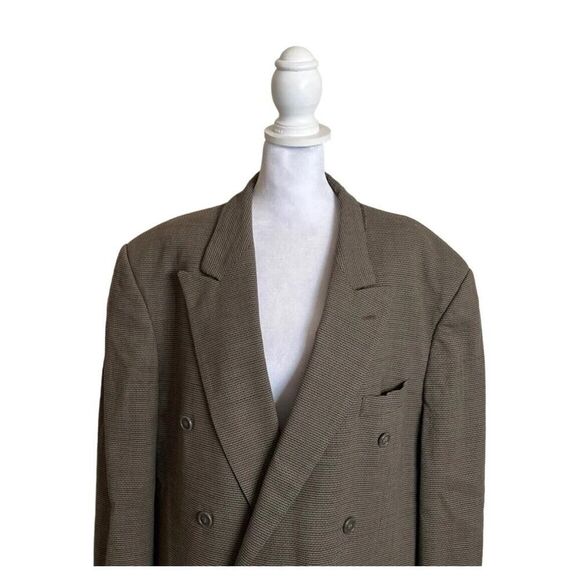 Oleg Cassini Paolo Brown 100% Wool Blazer Men’s Designer Luxury Coat US 42R - Picture 3 of 12